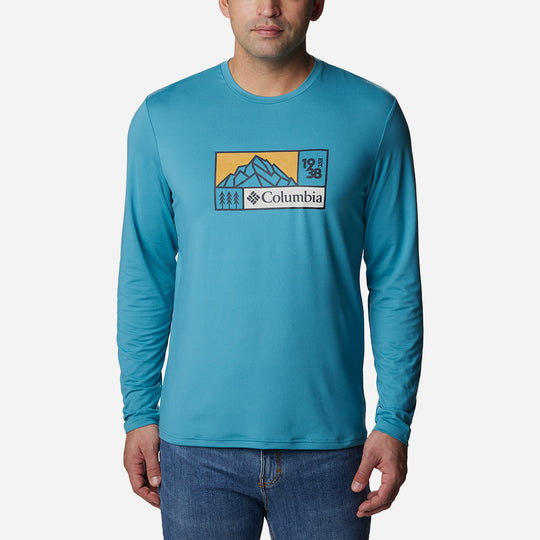 Men's Columbia Tech Trail™ Graphic Long Sleeve T-Shirt - Blue