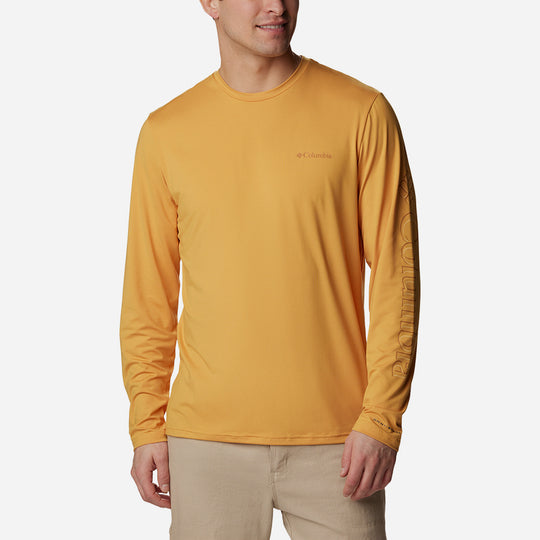 Men's Columbia Tech Trail™ Graphic Long Sleeve T-Shirt - Yellow
