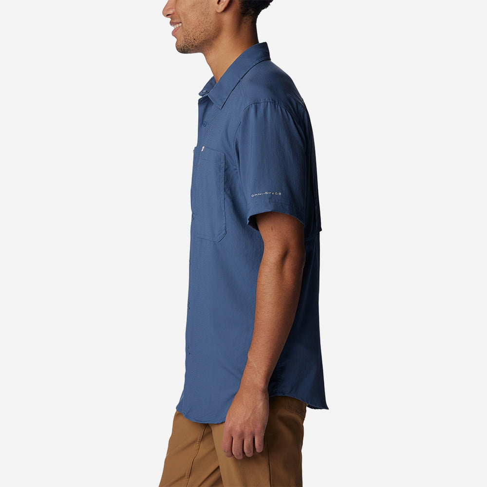 Áo Sơ Mi Tay Ngắn Nam Columbia Silver Ridge™ Utility Lite - Xanh Dương - Supersports Vietnam