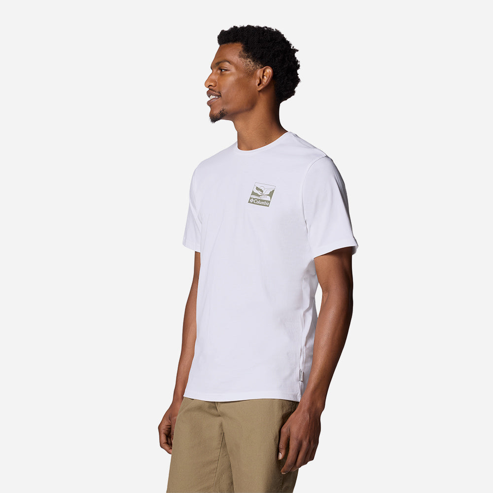 Áo Thun Tay Ngắn Nam Columbia Explorers Canyon™ Back Short Sleeve - Trắng - Supersports Vietnam
