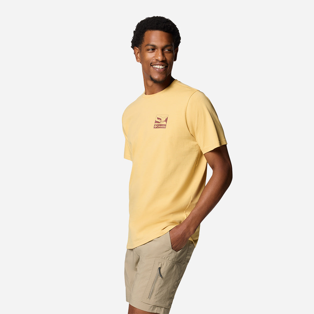 Áo Thun Tay Ngắn Nam Columbia Explorers Canyon™ Back Short Sleeve - Vàng - Supersports Vietnam