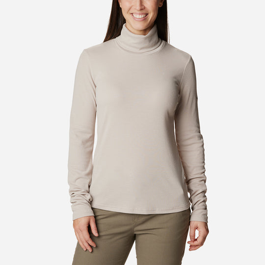 Women's Columbia Boundless Trek™ Ribbed Long Sleeve T-Shirt - Beige