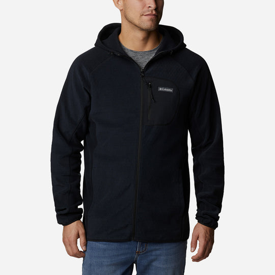 Men's Columbia M Outdoor Tracks™ Hooded Full Zip Jacket - Black