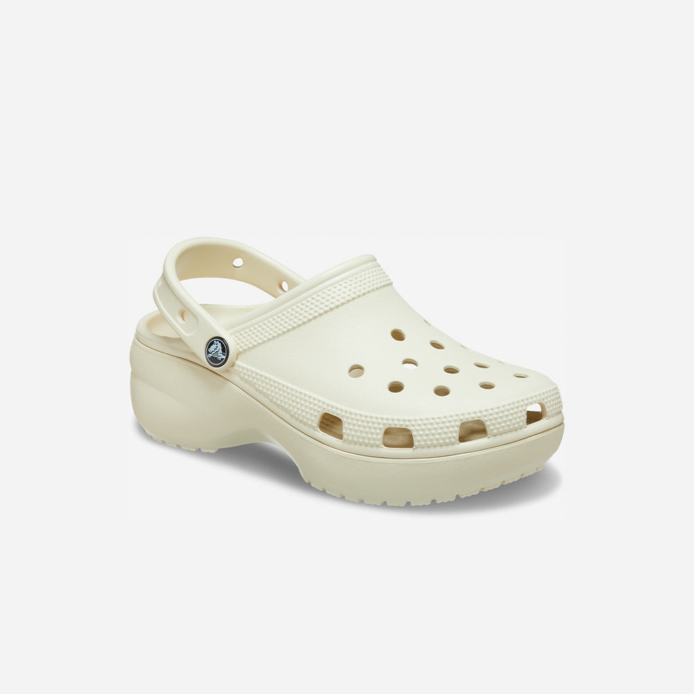Giày Clog Nữ Crocs Classic Platform Bone - Be - Supersports Vietnam