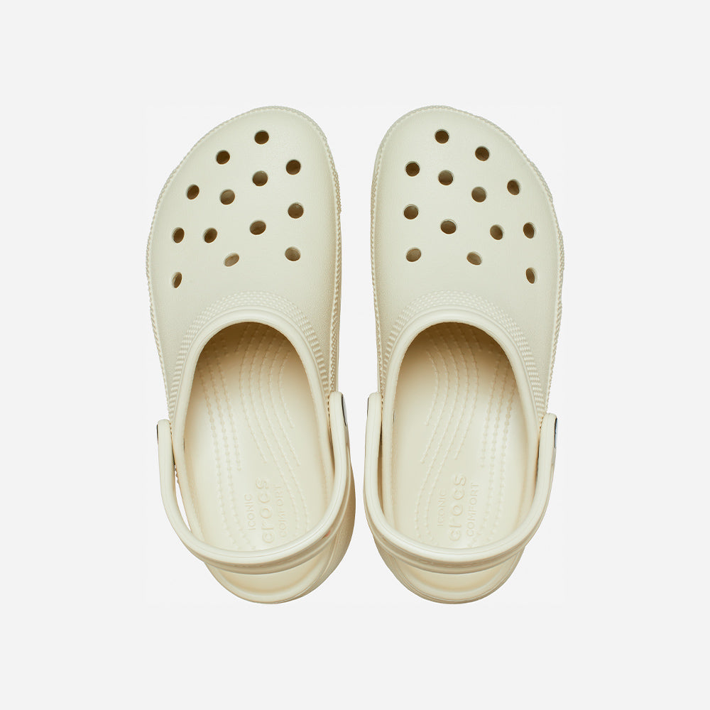 Giày Clog Nữ Crocs Classic Platform Bone - Be - Supersports Vietnam