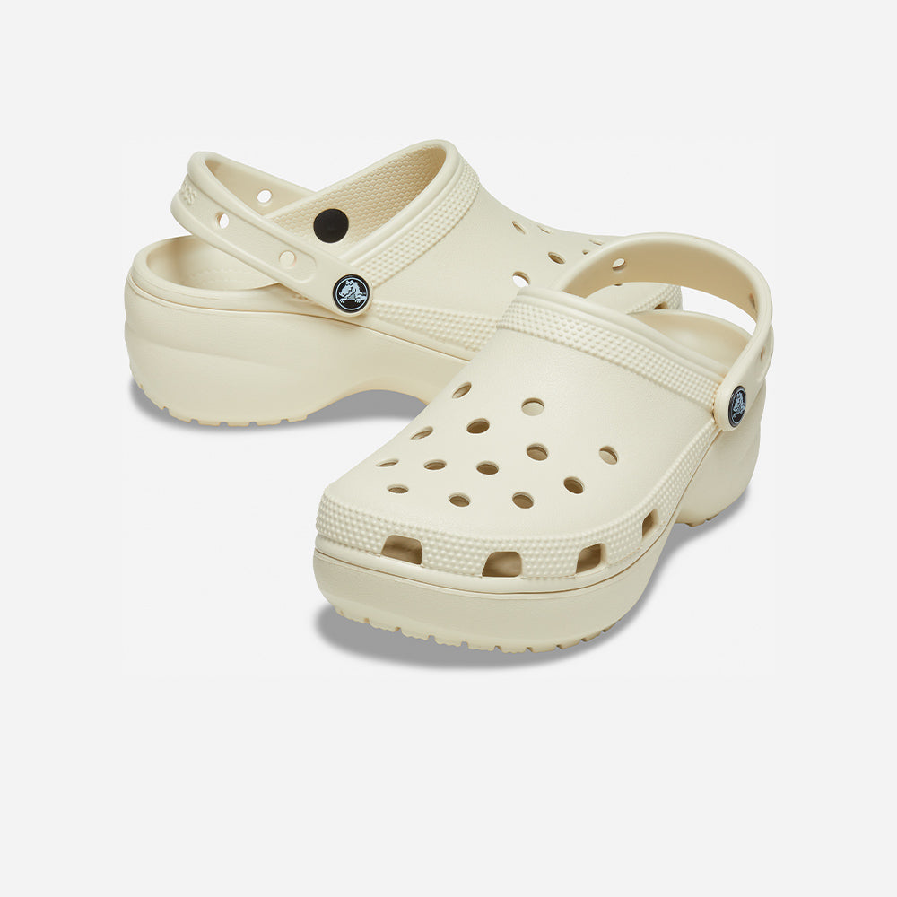 Giày Clog Nữ Crocs Classic Platform Bone - Be - Supersports Vietnam