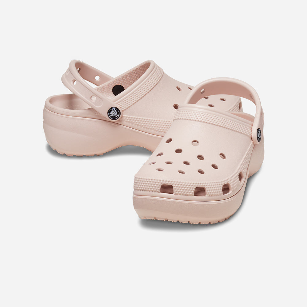 Giày Clog Nữ Crocs Classic Platform Quartz - Hồng - Supersports Vietnam
