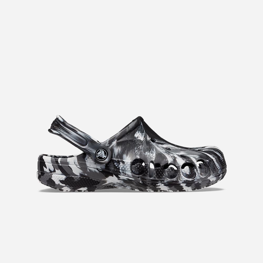 Giày Clog Unisex Crocs Baya Marbled - Đen - Supersports Vietnam