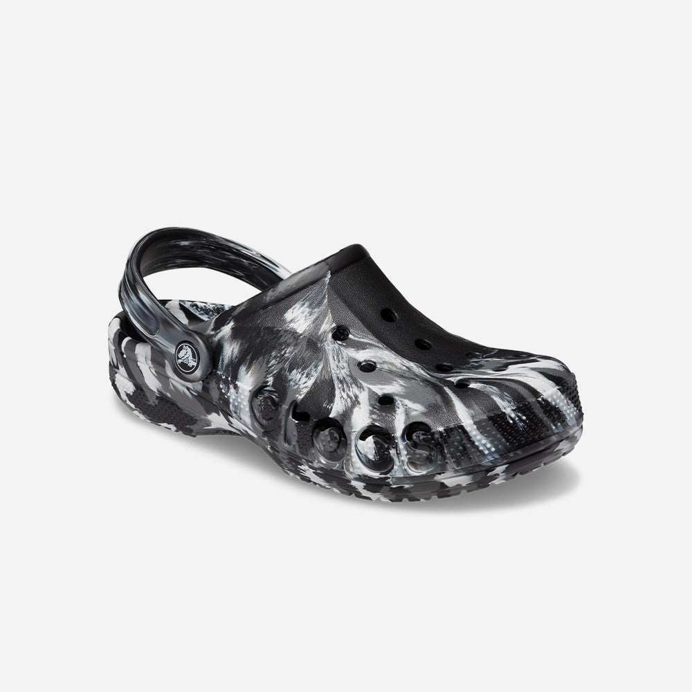 Giày Clog Unisex Crocs Baya Marbled - Đen - Supersports Vietnam