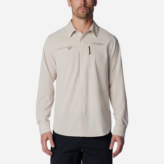 Men's Columbia Summit Valley™ Woven Long Sleeve Long Sleeve Shirt - Beige