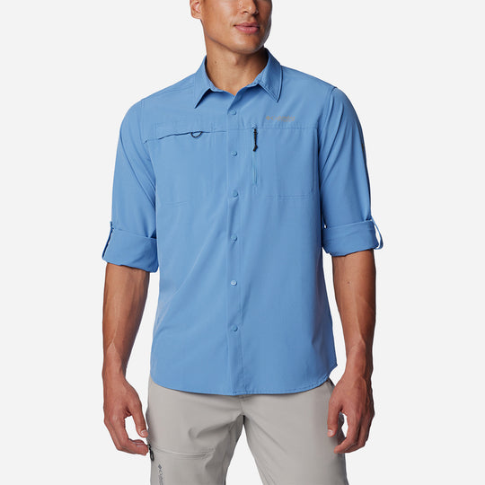 Men's Columbia Summit Valley™ Woven Long Sleeve Long Sleeve Shirt - Blue