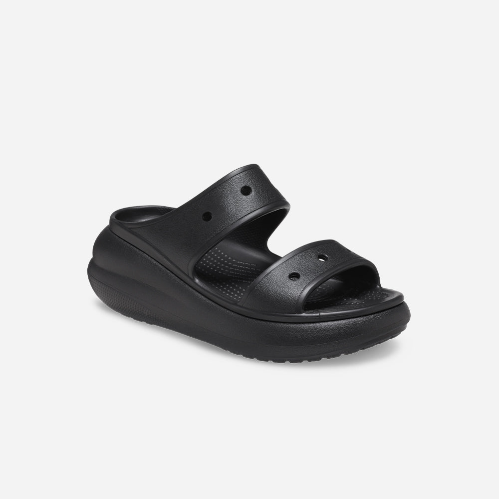 Dép Quai Ngang Unisex Crocs Classic Crush - Đen - Supersports Vietnam