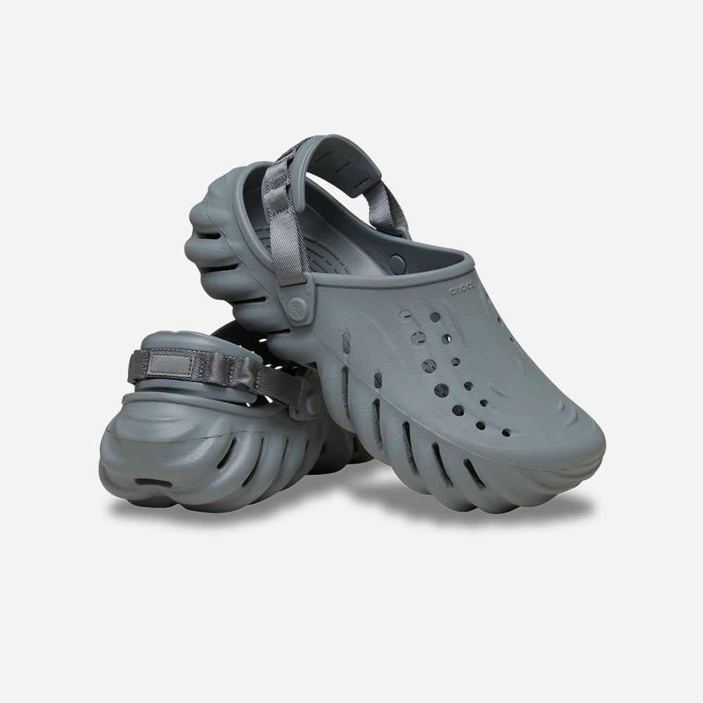 Giày Clog Unisex Crocs Echo - Xám - Supersports Vietnam