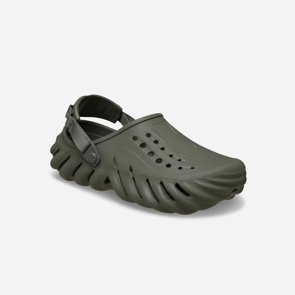 Giày Clog Unisex Crocs Echo Dusty - Xanh Quân Đội - Supersports Vietnam