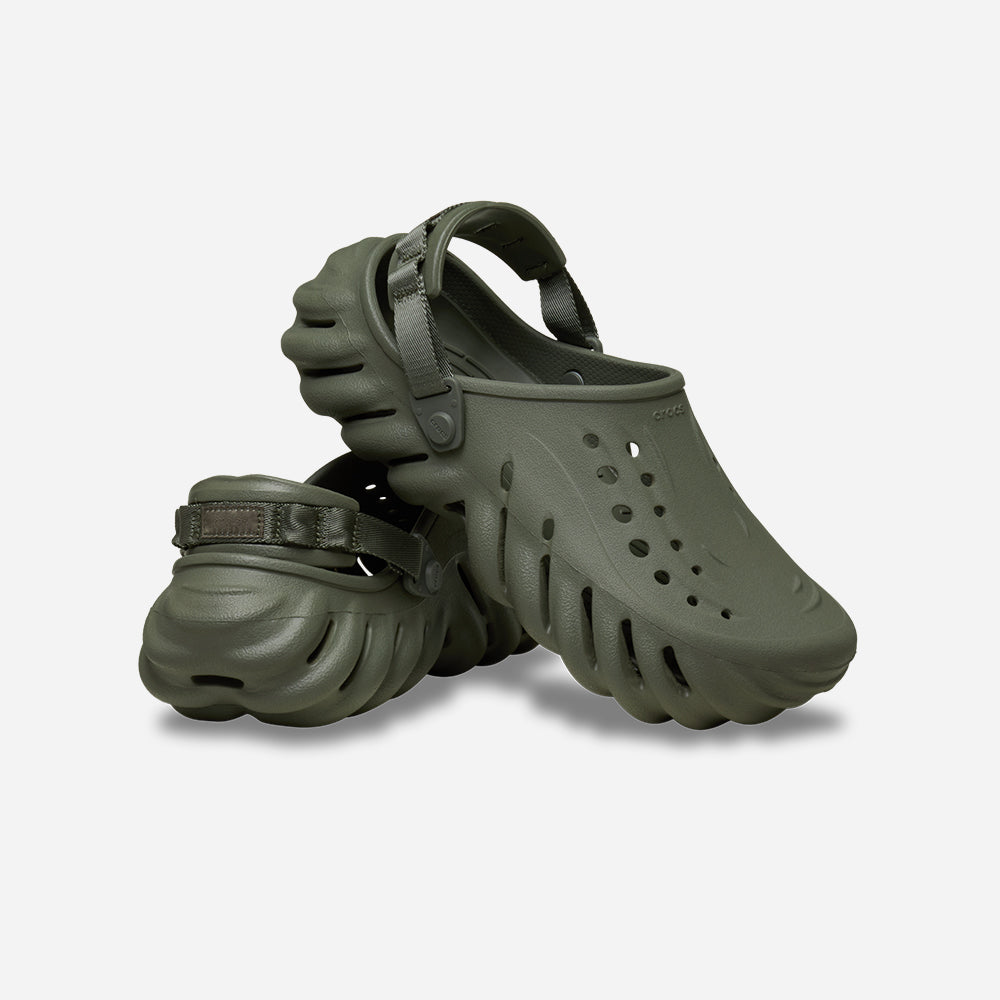 Giày Clog Unisex Crocs Echo Dusty - Xanh Quân Đội - Supersports Vietnam