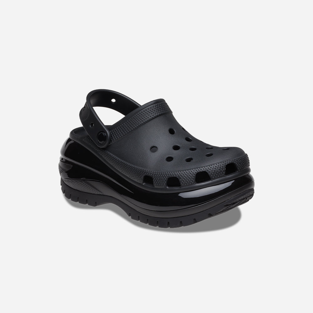 Giày Clog Unisex Crocs Classic Mega Crush - Đen - Supersports Vietnam