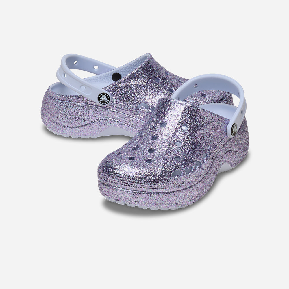 Giày Clog Nữ Crocs Baya Platform Glitter - Tím - Supersports Vietnam