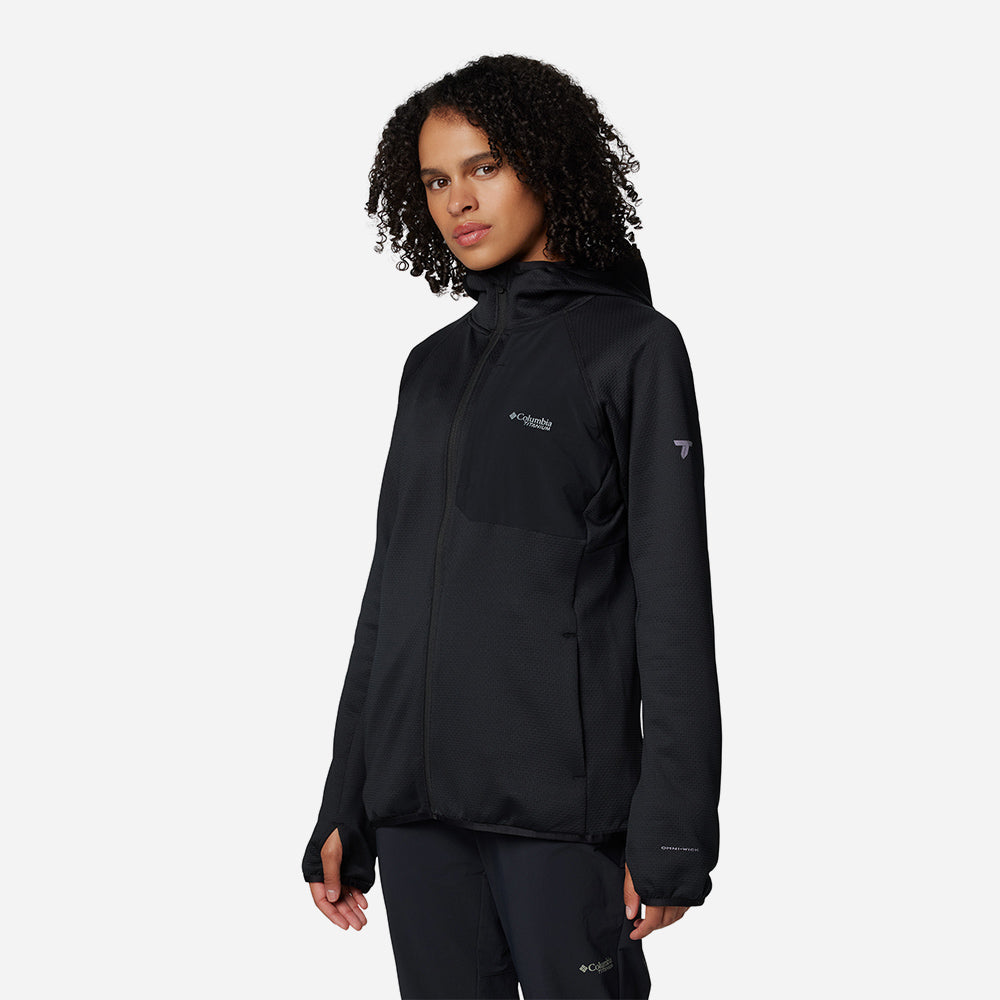 Áo Khoác Nữ Columbia Triple Canyon™ Grid Fleece Hooded Fz - Đen - Supersports Vietnam