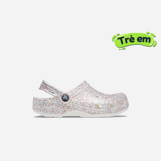 Giày Clog Trẻ Em Crocs Classic Sprinkles - Trắng