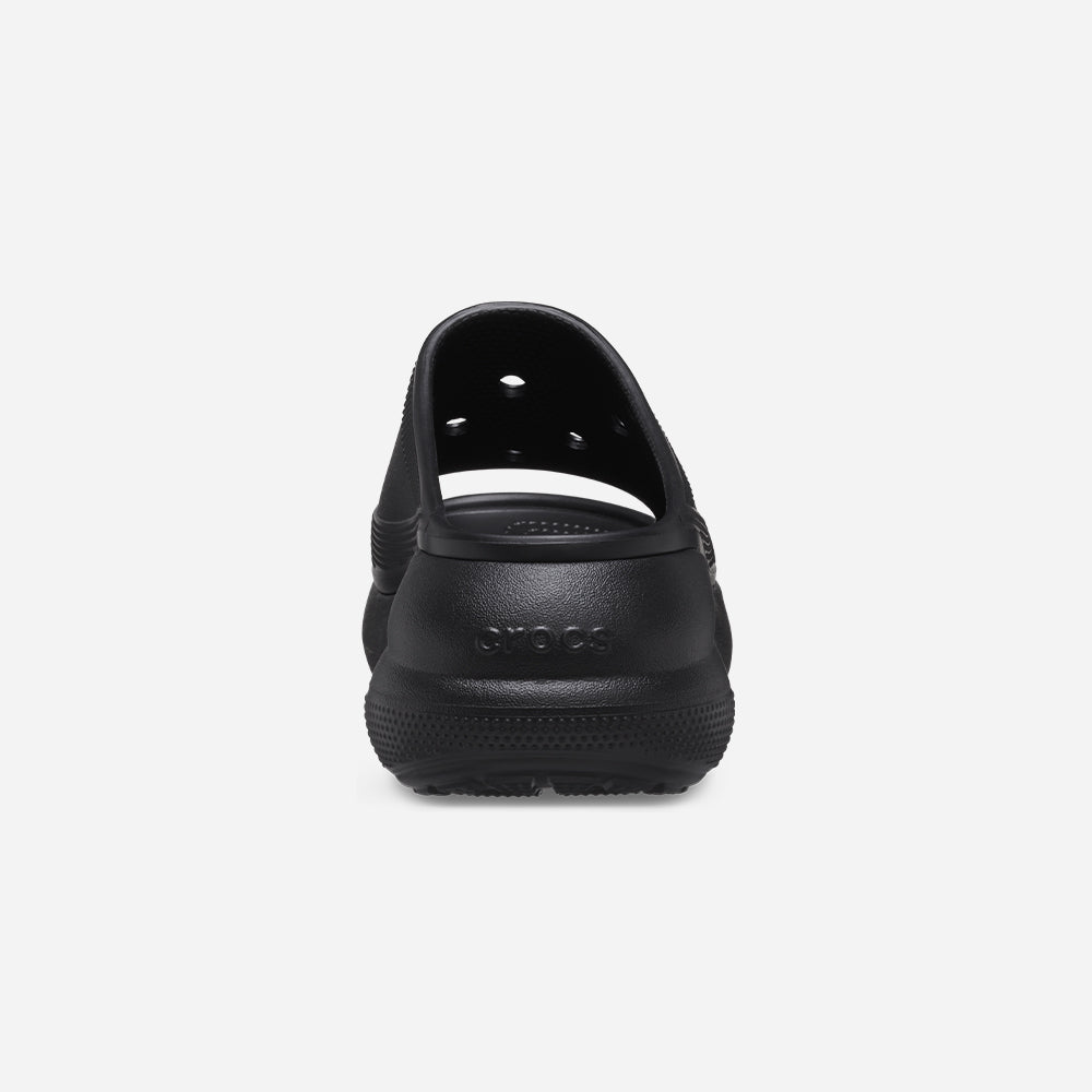 Dép Quai Ngang Unisex Crocs Crush - Đen - Supersports Vietnam