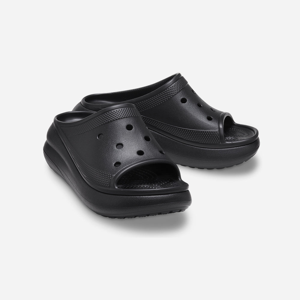 Dép Quai Ngang Unisex Crocs Crush - Đen - Supersports Vietnam