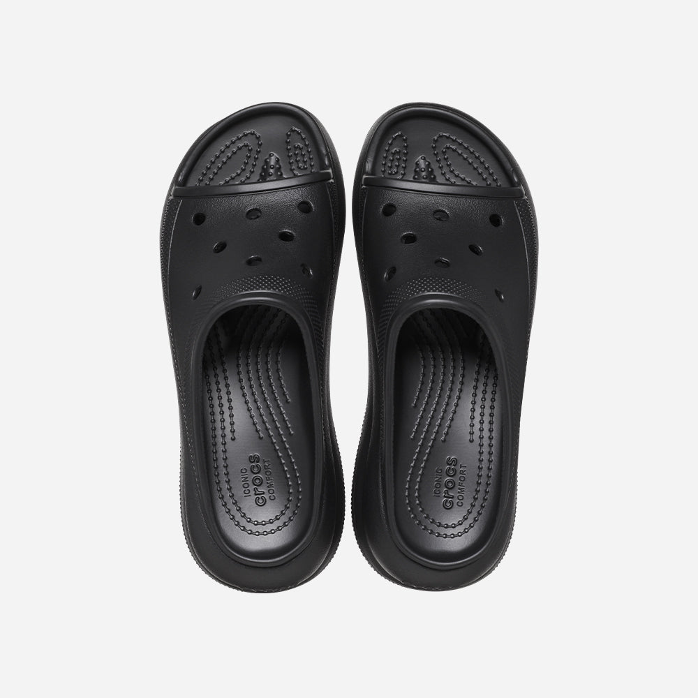 Dép Quai Ngang Unisex Crocs Crush - Đen - Supersports Vietnam