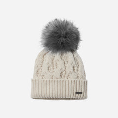 Columbia Boundless Days™ Cable Knit Pom Beanie - Beige