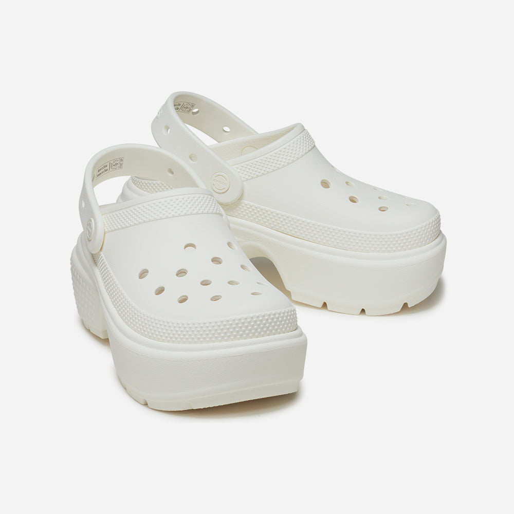Giày Clog Unisex Crocs Stomp - Trắng - Supersports Vietnam