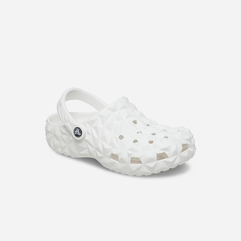 Giày Clog Unisex Crocs Classic Geometric - Trắng - Supersports Vietnam