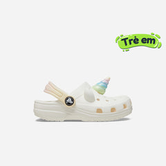 Kids' Crocs Classic I Am Rainbow Unicorn Clog - White