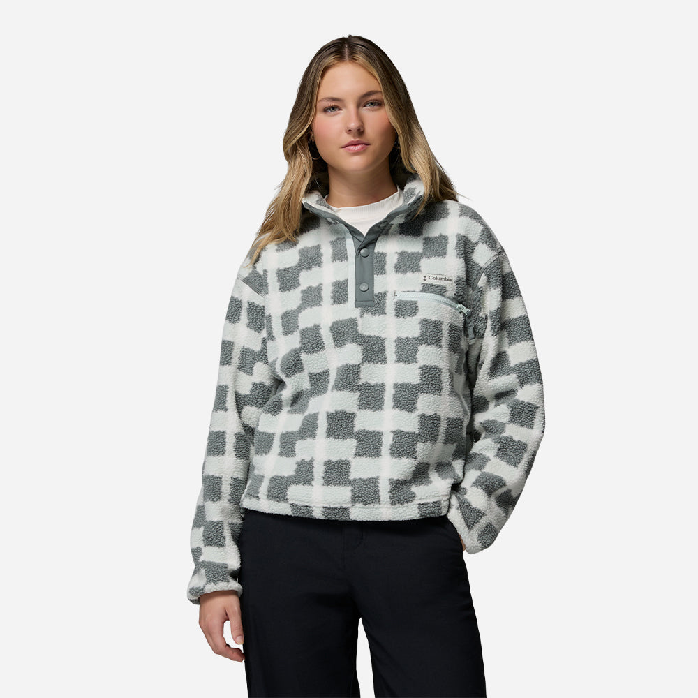 Áo Khoác Nữ Columbia Helvetia™ II Printed Cropped Half Snap - Xám - Supersports Vietnam