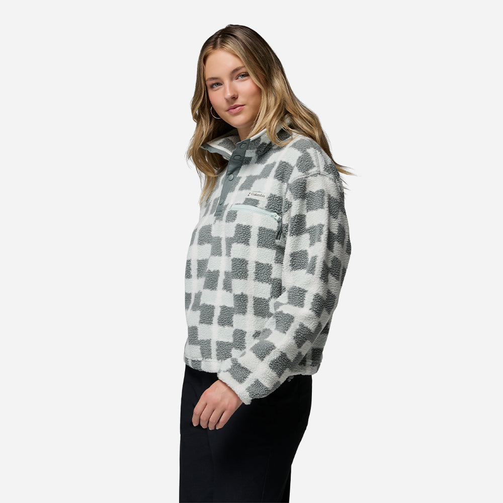 Áo Khoác Nữ Columbia Helvetia™ II Printed Cropped Half Snap - Xám - Supersports Vietnam