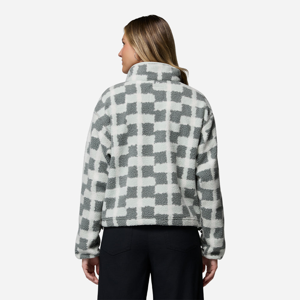 Áo Khoác Nữ Columbia Helvetia™ II Printed Cropped Half Snap - Xám - Supersports Vietnam