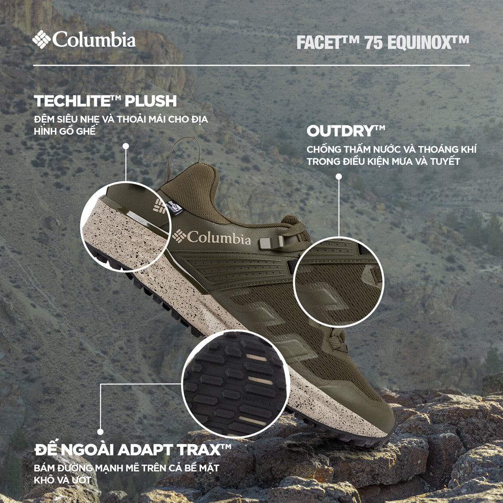 Giày Leo Núi Nam Columbia Facet™ 75 Outdry™ - Xanh Quân Đội - Supersports Vietnam