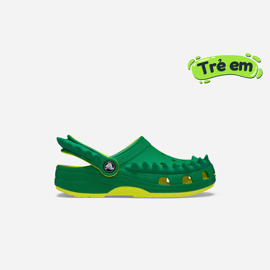 Giày Clog Trẻ Em Crocs Classic Spikes - Xanh Lá