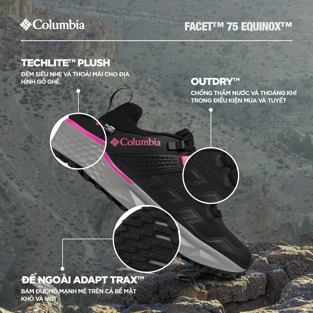 Giày Leo Núi Nữ Columbia Facet™ 75 Outdry™ - Đen - Supersports Vietnam