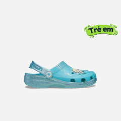 Giày Clog Trẻ Em Crocs Classic Frozen Elsa - Xanh Dương