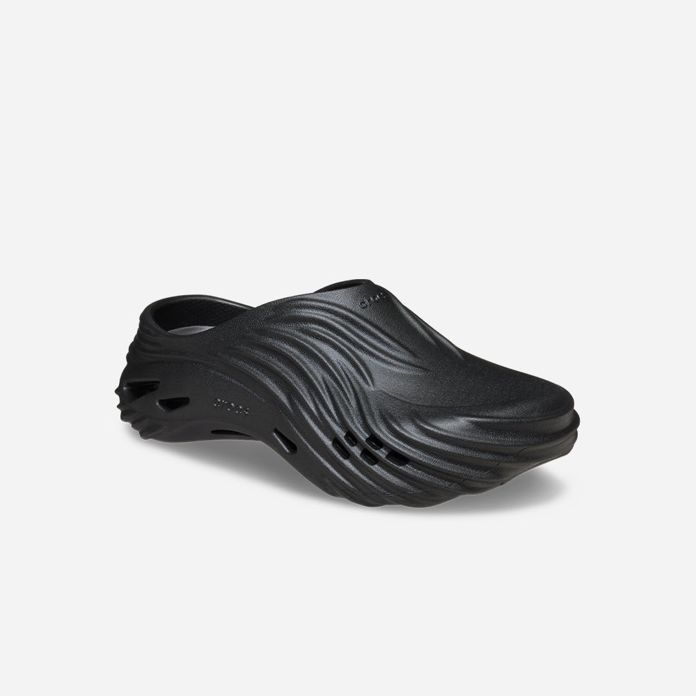 Giày Clog Unisex Crocs Echo Wave - Đen - Supersports Vietnam