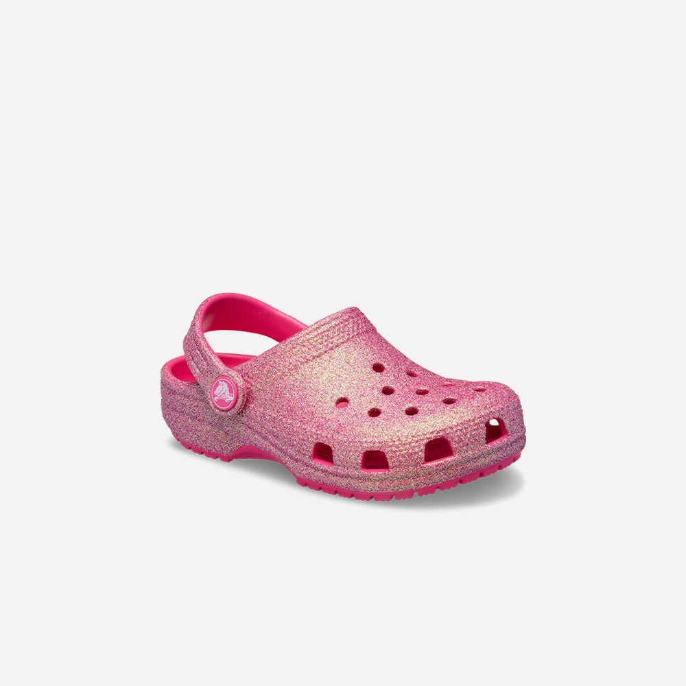 Giày Clog Trẻ Em Crocs Classic Iridescent Glitter - Hồng - Supersports Vietnam
