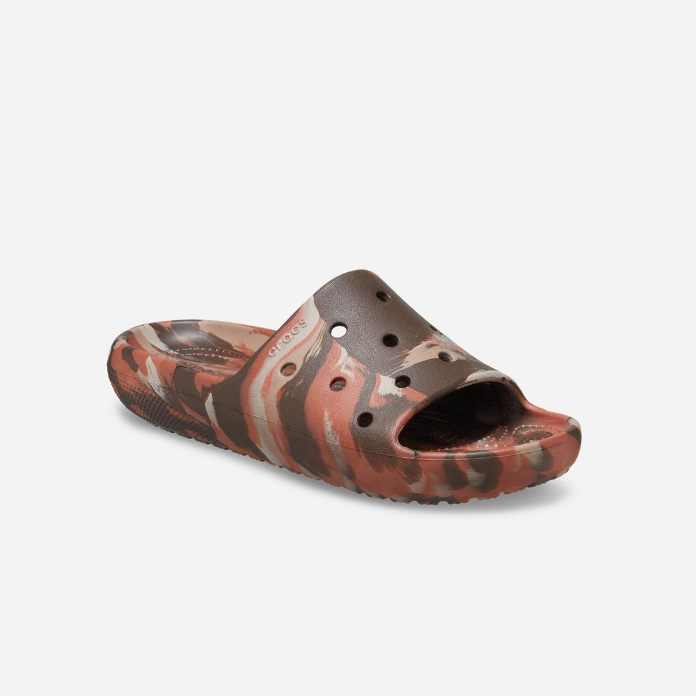 Dép Quai Ngang Unisex Crocs Classic Marbled - Nâu - Supersports Vietnam