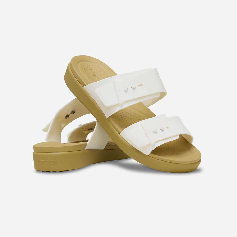 Dép Quai Ngang Nữ Crocs Brooklyn Buckle Low Low - Vàng - Supersports Vietnam