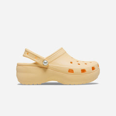 Giày Clog Nữ Crocs Classic Platform Pearl - Vàng