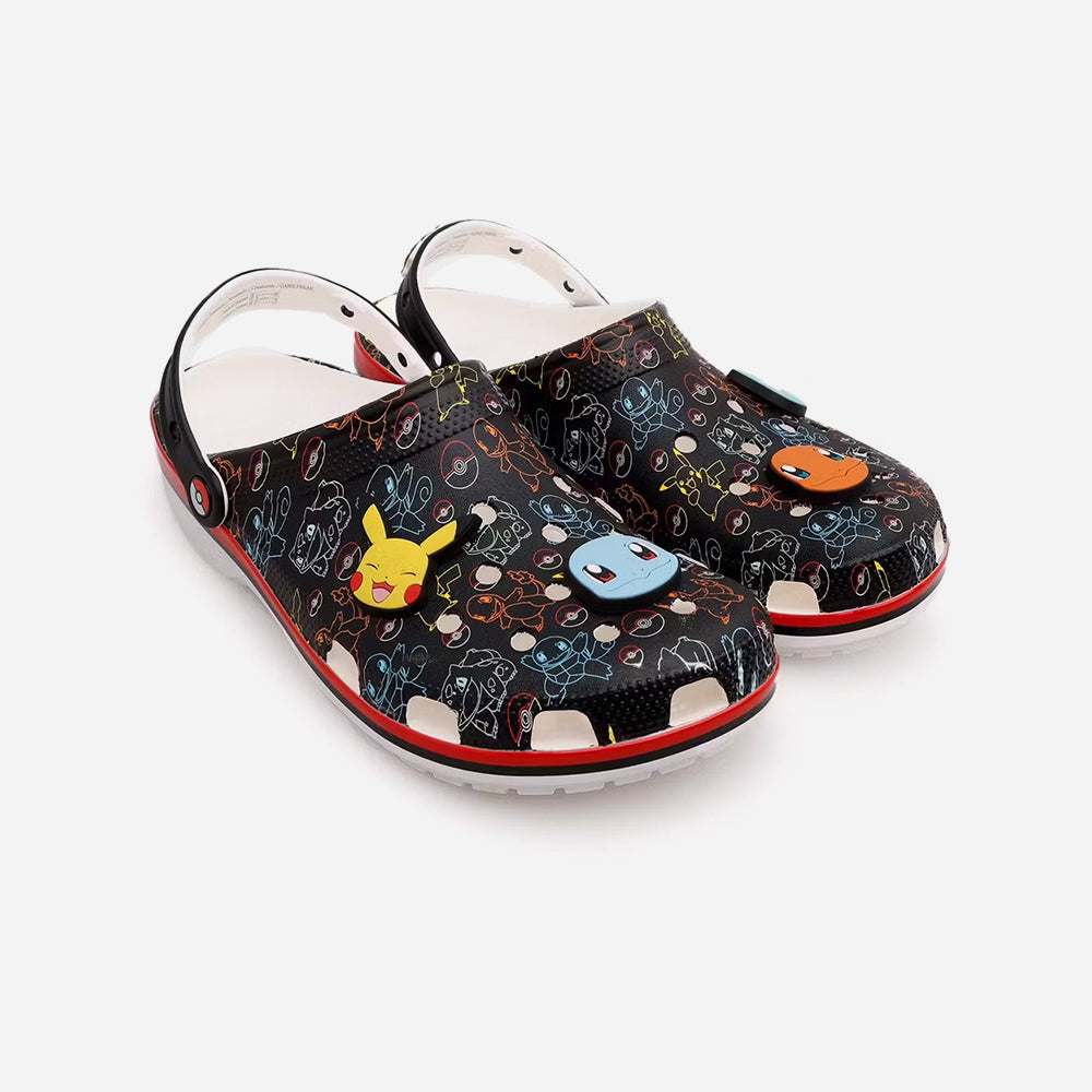 Giày Clog Unisex Crocs Pokemon Print Classic - Đen - Supersports Vietnam