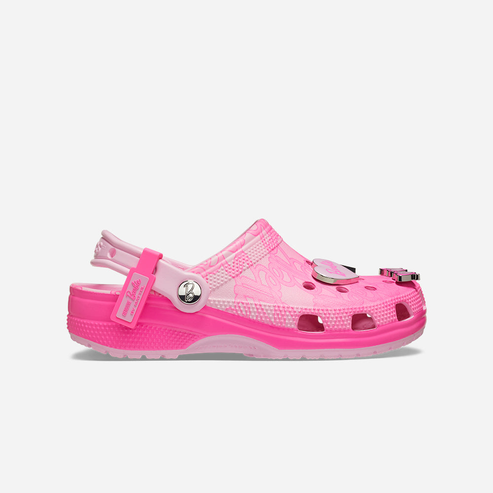 Giày Clog Unisex Crocs Mattel Pink Barbie Classic - Hồng