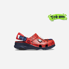 Giày Clog Trẻ Em Crocs Classic Spiderman Web - Đỏ