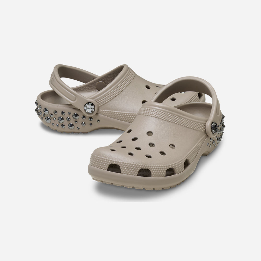 Giày Clog Unisex Crocs Classic Studded - Nâu - Supersports Vietnam
