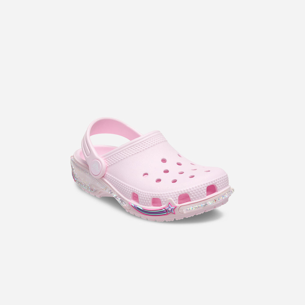 Giày Clog Trẻ Em Crocs Classic Star Sparkle Shaker - Hồng - Supersports Vietnam