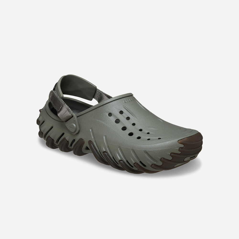 Giày Clog Unisex Crocs Echo Gum RO - Xanh Quân Đội - Supersports Vietnam