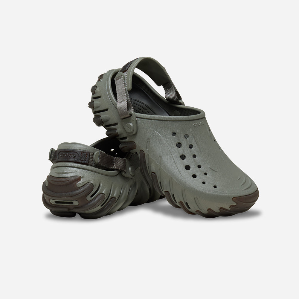 Giày Clog Unisex Crocs Echo Gum RO - Xanh Quân Đội - Supersports Vietnam