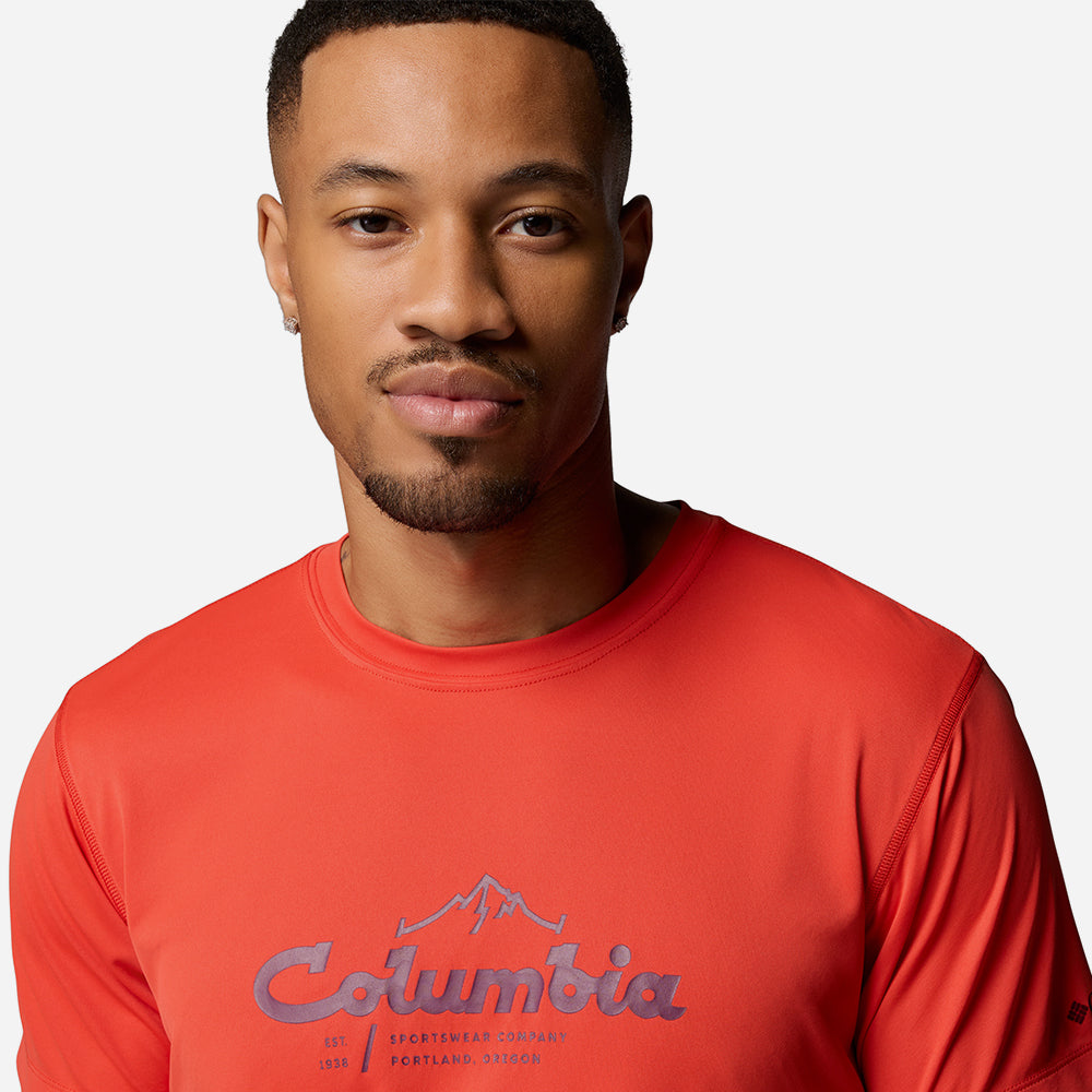 Áo Thun Nam Columbia Zero Rules™ Light Short Sleeve Graphic Crew - Cam - Supersports Vietnam